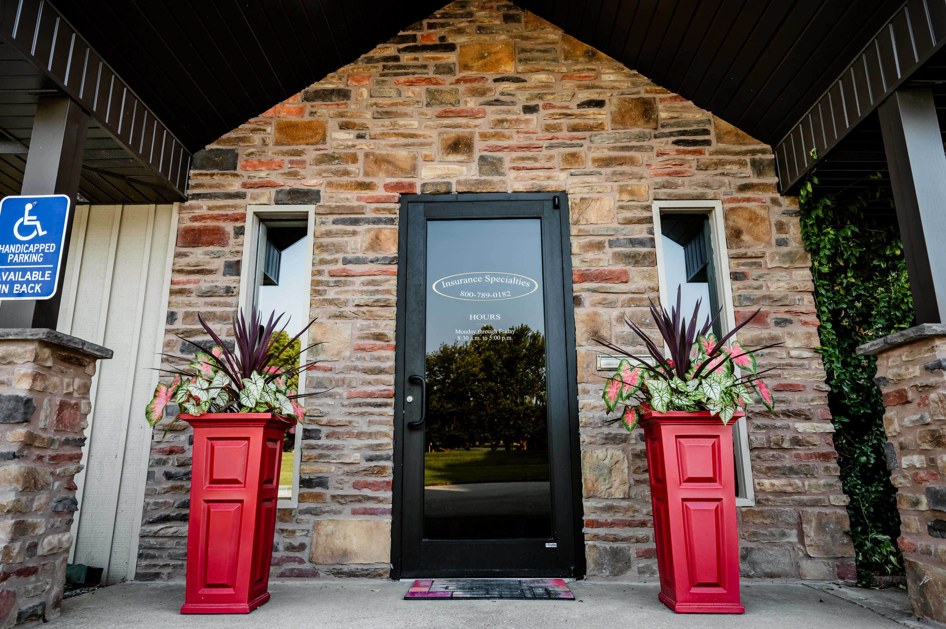 The front entrance of the Young's Insurance office